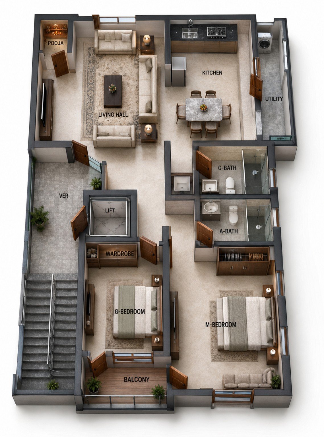 3D floor plan visualization